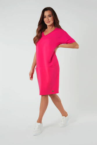 Stella Damen-Tunika mit kurzen Ärmeln Italian Fashion - fuchsia