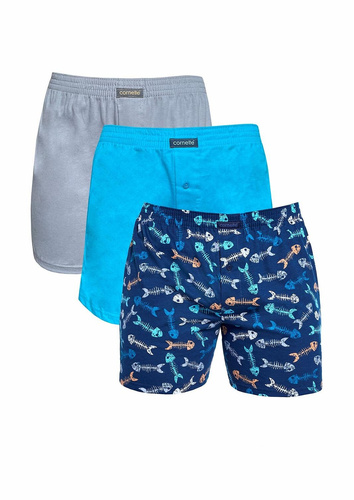 945/08 Cornette Herren Boxershorts 3er-Pack | Lockere Passform, Baumwolle, Knopfleiste