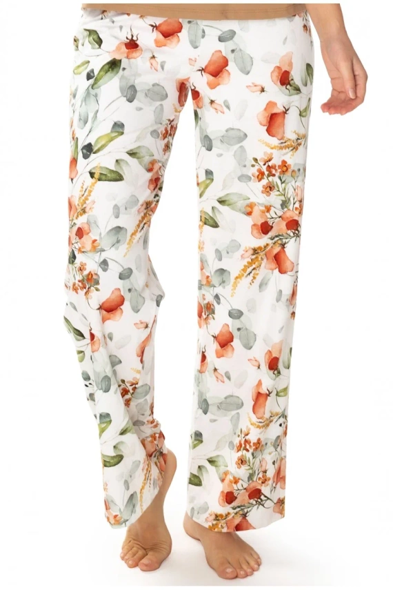 86679 Pyjamahose Marcella Möwe mit Blumendruck