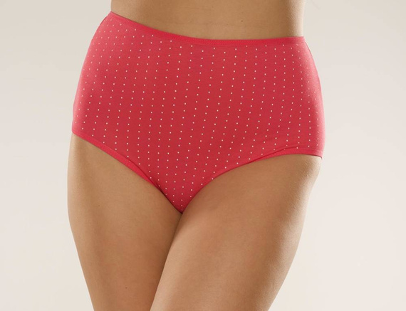 018 Sara De lafense Höschen mit hoher Taille - Himbeer-Punkte