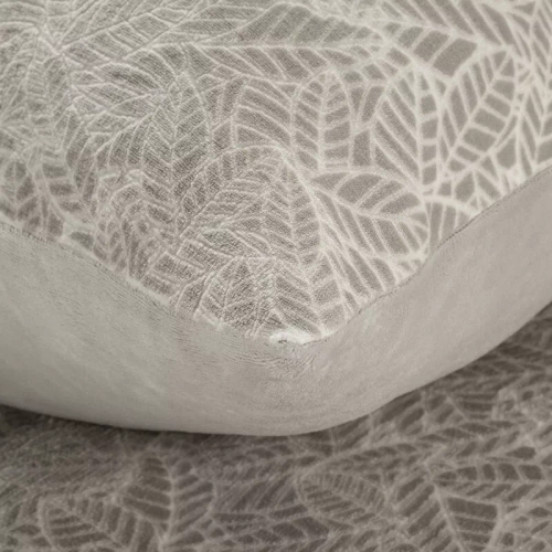 Flano 3 Velours-Bettwäsche Blätter Eurofirany beige