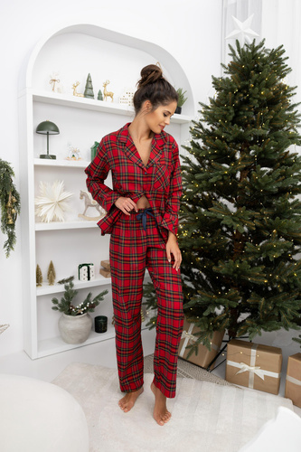 Damenpyjama Dayana Sensis – Flanell, lang, kariert