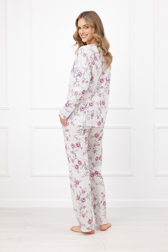 Damen-Pyjama Beauty Italian Fashion 100% Baumwolle Langarm Hose