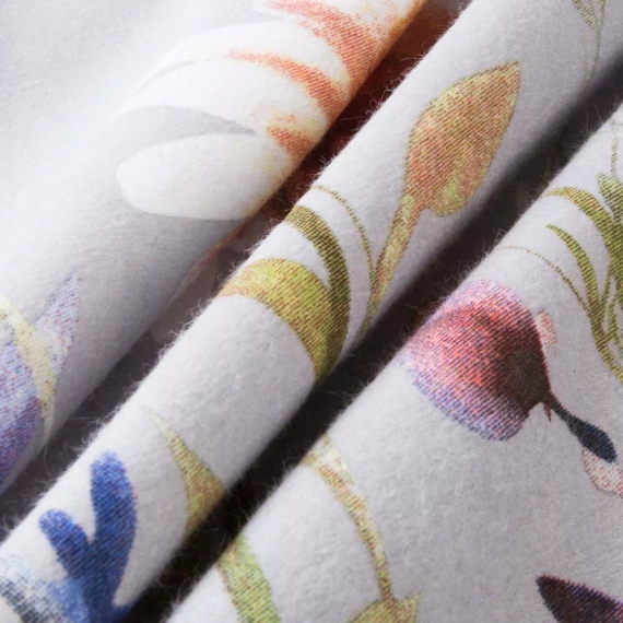 31512/2 Flannellove Darymex graue Flanell-Bettwäsche, Blumen – Set, 100 % Baumwolle, warm und weich