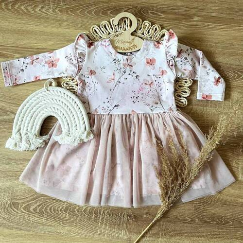 SH026 Mamatti Langarm-Mädchenkleid