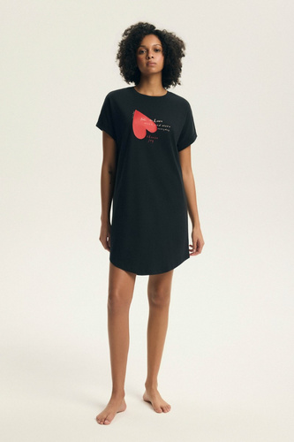 Damen-Nachthemd Elain 44496 Henderson – 100% Baumwolle, Herzen