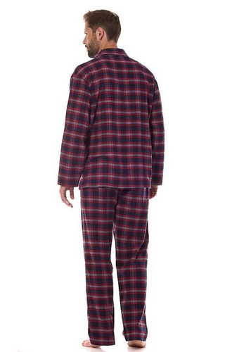 2471 Ben Herren-Flanellpyjama L&L – Marineblau