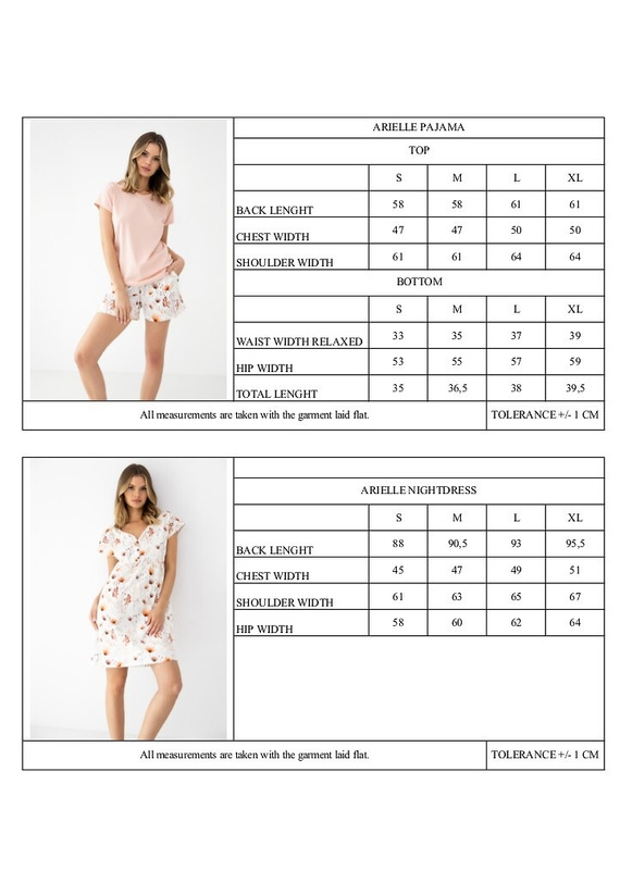 Damenpyjama Sensis Arielle aus Bambus & Baumwolle, Kurzarm, Shorts