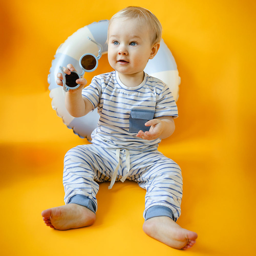 Elefanten-Eevi-Baumwollhose – gestreift