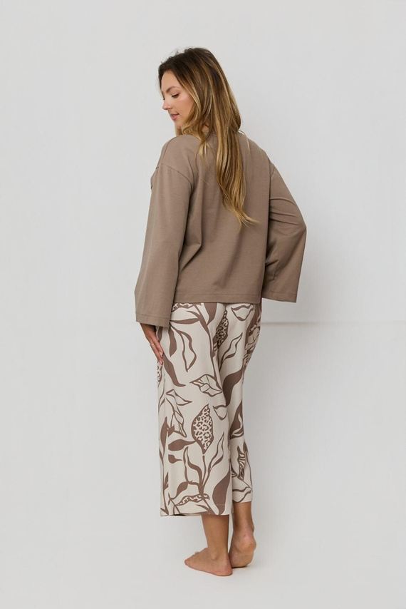 Damenpyjama Luna PS75 Mefemi by Nipplex – Baumwollshirt & 7/8-Hose aus Viskose | Premium Komfort