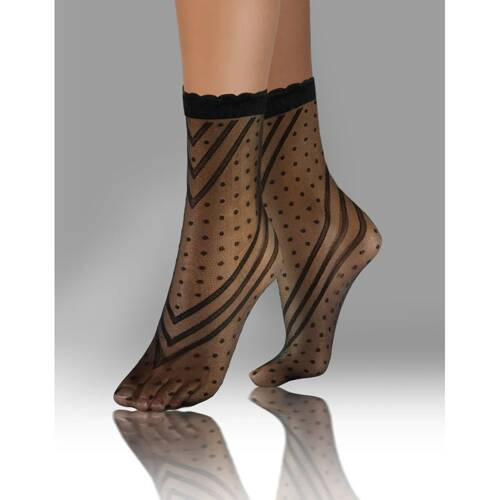 Sesto Senso Damen-Strumpfhosensocken, Muster 03, Rautenpunkte