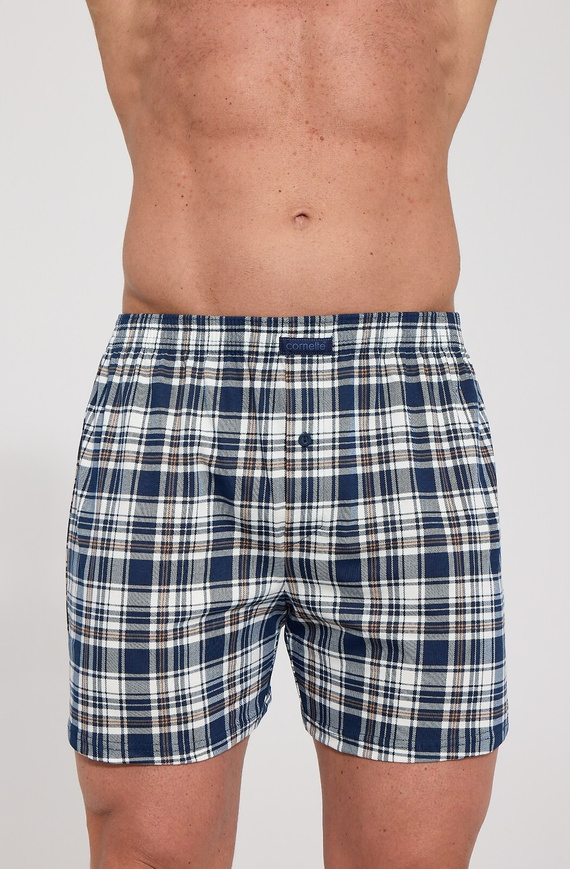 Cornette Comfort Herrenboxershorts 100% Baumwolle locker mit Eingriff marineblau