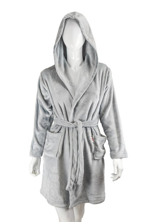 378 Junior Soft Forex Kinderbademantel - grau