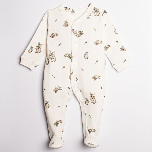 221031 Baby Strampler Nicol 100% Baumwolle Blumen mit Füßchen