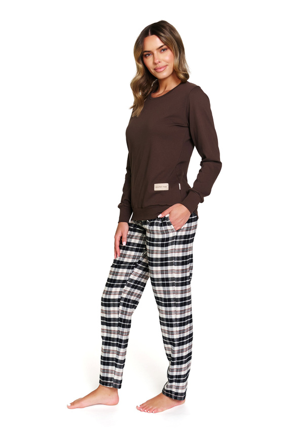 7333 Doctor Nap Damenpyjama – Baumwolle und Flanell, warmer Brownie-Pyjama