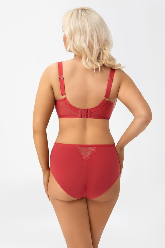 Slip Gorsenia F 008 Flavia bordeaux hoher Bund Spitze Komfort