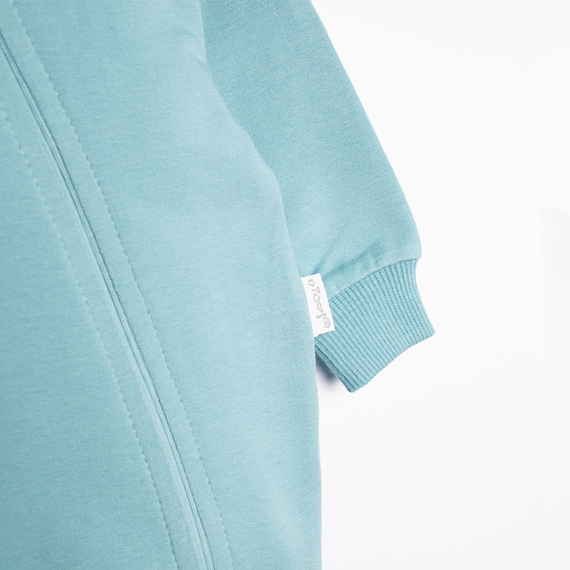 223271 Figo Nicol Baby-Strampler aus Sweatstoff mit Kapuze und Füßchen