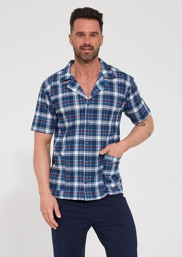 Herren-Pyjama Cornette 318/62 aus Baumwolle, zum Knöpfen, kurzärmelig