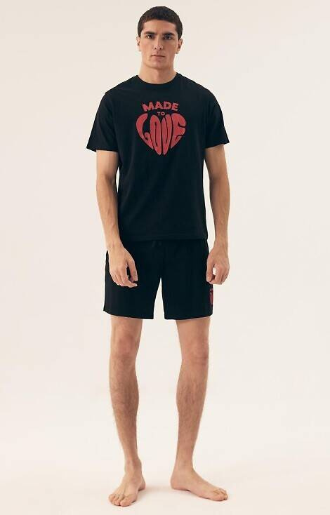 42777 Sierra Herren-Pyjama Core Henderson - schwarz