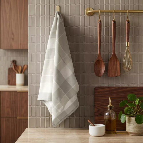 Komplettset 4 Küchentücher Mona 50x70 Baumwolle Eurofirany beige