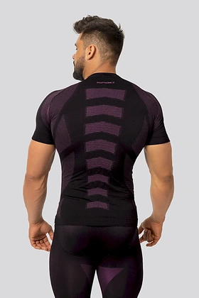 Brubeck Breeze 2.0 Herren Thermoshirt Nilit Breeze Kurzarm Schwarz/Lila