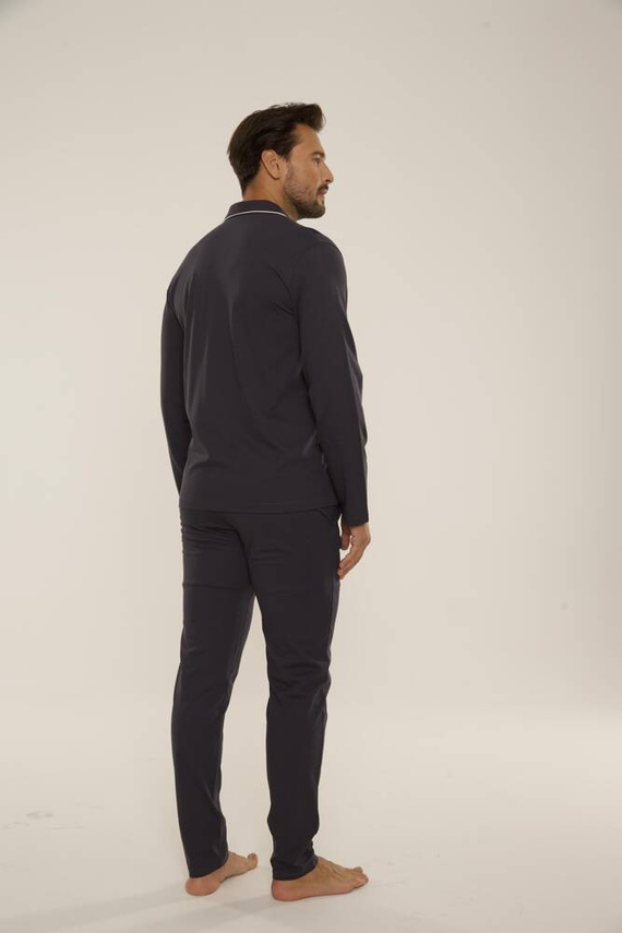 729 Norberto Herren Schlafanzug De Lafense - graphit