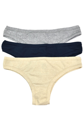 GD139-1H100 Cotonella-Brasilienhöschen im 3er-Pack – Baumwolle, sinnlicher Schnitt, Alltagskomfort