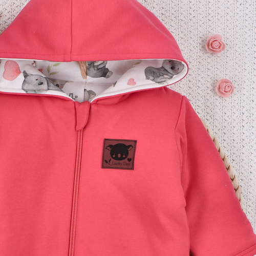 Gefütterter Baby-Overall Circus Nini – 100% Bio-Baumwolle