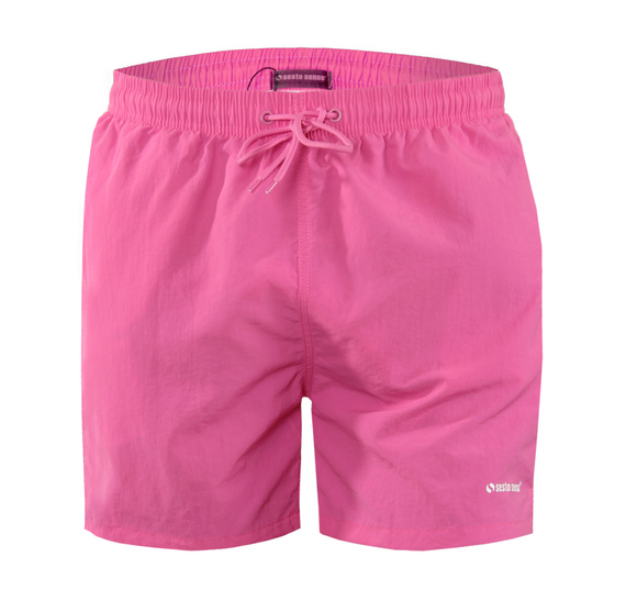 Sesto Senso Herren Badeshorts schnell trocknend Strandshorts mit Taschen pink