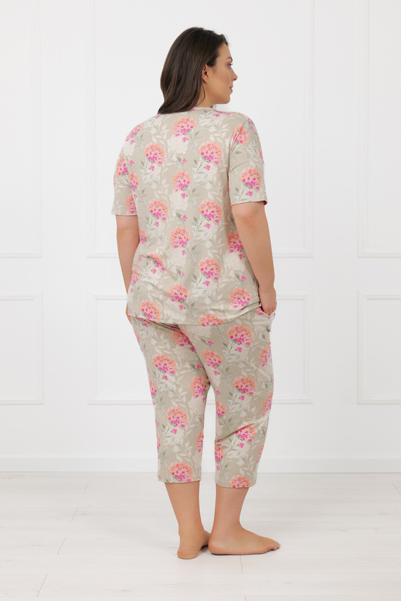 Damenpyjama HARMONIA Italian Fashion Kurzarm 3/4-Hose Viskose