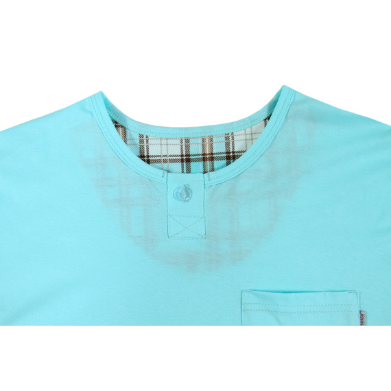 2576/17 Herren-Pyjama, kurze Ärmel, kurze Hose Sesto Senso türkis