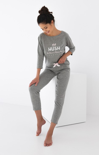 Hush Damen Schlafanzug Sensis - grau melange