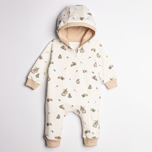 221271 Kiku Mädchen Sweatshirt-Overall mit Kapuze und Hasenmotiv