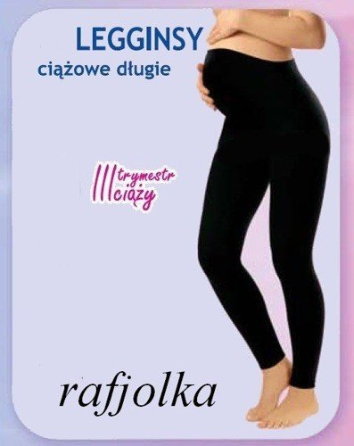 Lange Schwangerschafts-Leggings Schwarz Italienische Mode