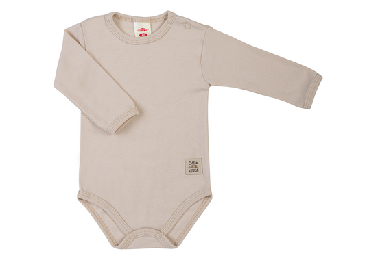 03252DRM „Unitone MoonBeam“ Baby-Body mit langen Ärmeln, Makoma-Beige