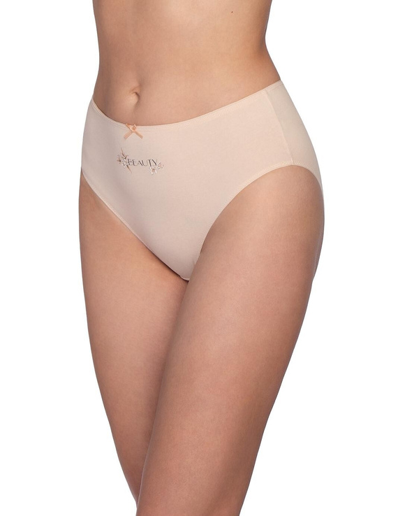 Figi L-120 BI-104 Lama beige – Baumwoll- Damen Slips, klassischer Schnitt, 3er Pack