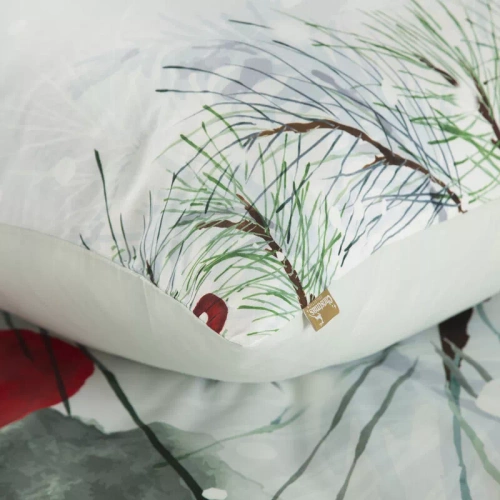 Robin Weihnachtsbettwäsche, Weihnachtsbaum mit Dekoration, Eurovorhänge, grau