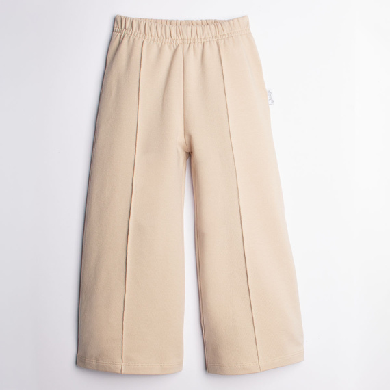 221275 Kiku Nicol breite Mädchenhose beige mit Bügelfalte