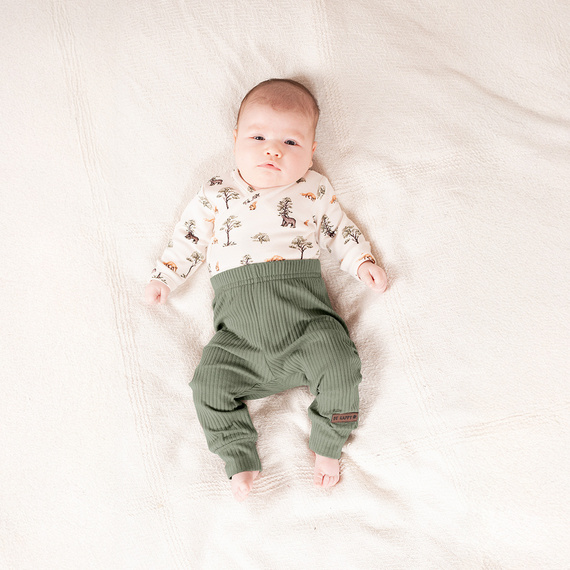 218094 Yogi Bear Baby-Body Nicol – Baumwolle, lange Ärmel, Waldmuster