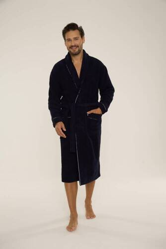 735 Manuele Herren Bademantel De Lafense - marineblau