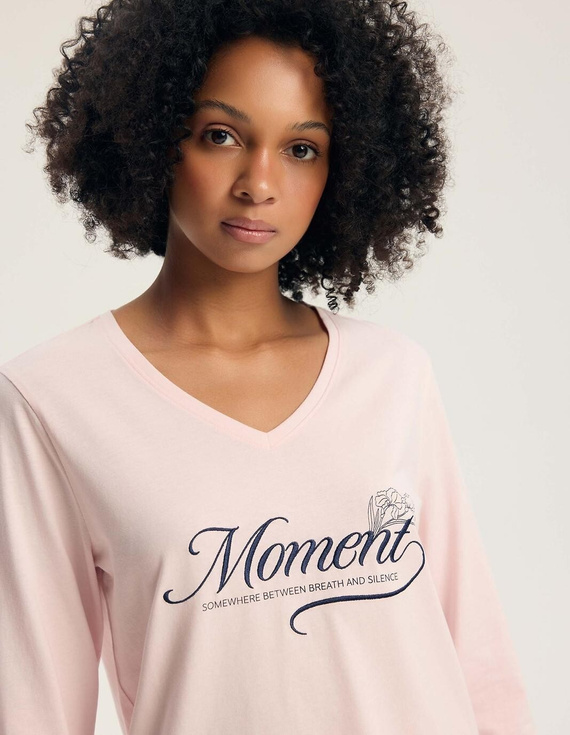 Henderson 46114 Gianna Damenpyjama Rosa 100% Baumwolle Langarm