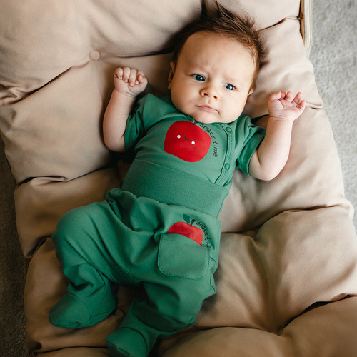 Baby Body Eevi Snack Time Kurzarm Baumwolle elastisch bequem