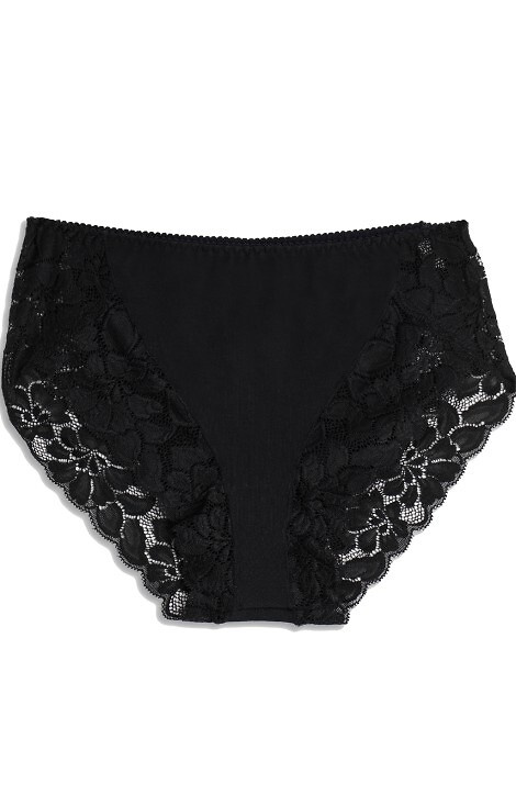 ADC89 Damen Midi-Höschen Cotonella – schwarz