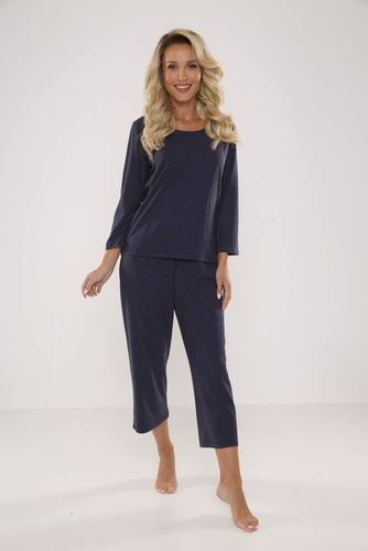 665 Paula Damen Schlafanzug Forex - marineblau