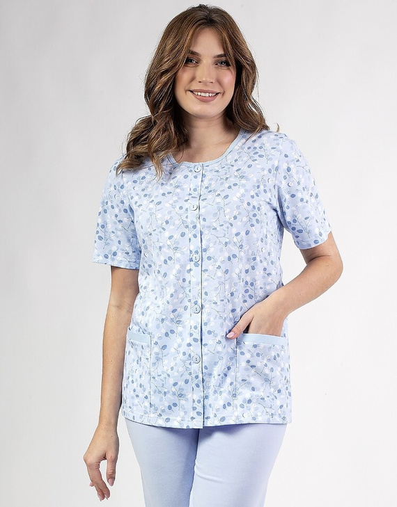694 Regina Damenpyjama – Blau