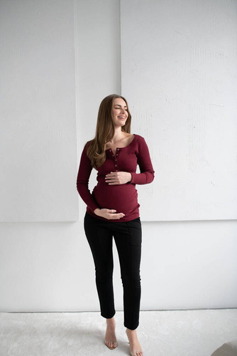 Tummy Umstands- und Stillbluse Milk&Love bordeaux