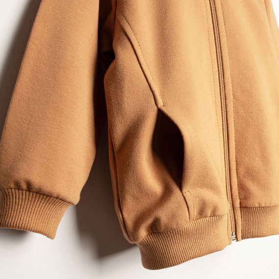 Nicol Olo 222274 karamellfarbene Bomberjacke für Jungen aus Baumwolle mit Reißverschluss