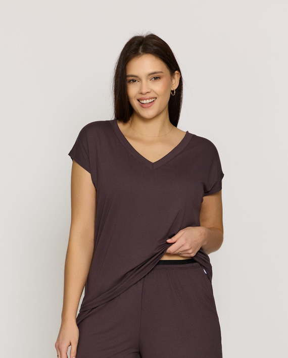 Blaues Pyjamashirt Mefemi Mila PG71 Viskose weich bequem