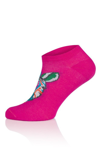 S118S Zebra Socken Füße Italienische Mode - Amaranth Druck