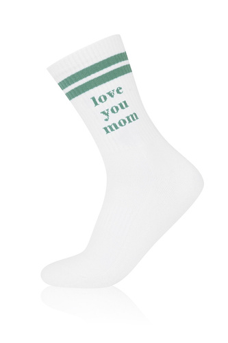 S183D Figaro Women's lange druckfreie Socken Italian Fashion - Schleifen
